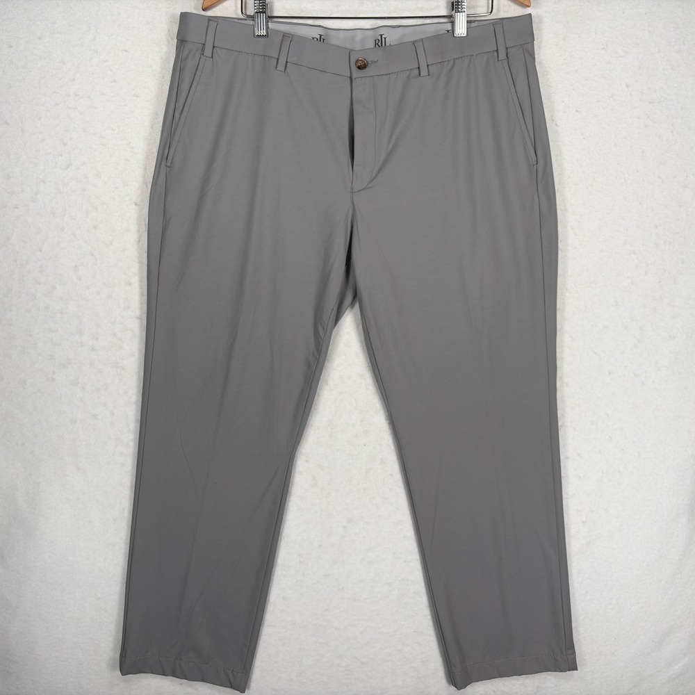Lauren Ralph Lauren Mens Grey Stretch Chino Pants 38W X 30L Cotton Lycra Blend